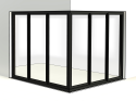 sh_Porta PVC 3 Folhas Correr de Canto